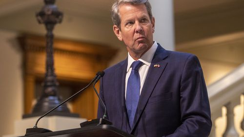 Gov. Brian Kemp has been taking steps to stay in the national conversation. But for the first time, the second-term Republican definitively ruled out a White House bid, at least for now. (Alyssa Pointer/The Atlanta Journal Constitution)