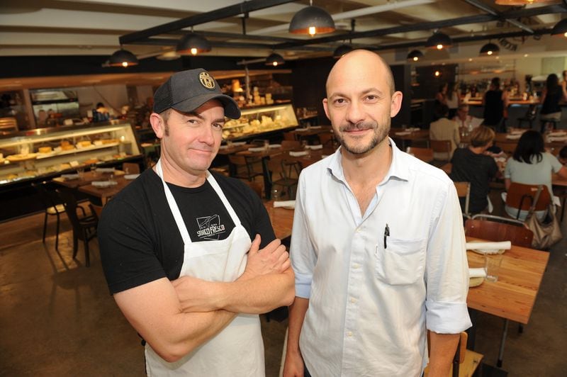Storico Fresco chef/owner Michael Patrick (left) and business partner Pietro Gianni. (BECKY STEIN PHOTOGRAPHY)