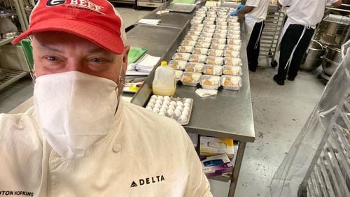 Atlanta chef Linton Hopkins is among the more than 50 restaurant owners who has paid for a full-size advertisement in the AJC regarding the opening of restaurants in Georgia. DELTA AIRLINES