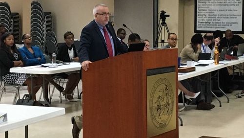 DeKalb County Chief Audit Executive told the DeKalb Board of Commissioners on Tuesday about his work plan for this year, which includes more than 24 projects. MARK NIESSE / MARK.NIESSE@AJC.COM