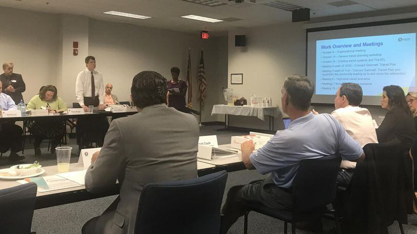 Gwinnett County’s new transit review committee held its first meeting Tuesday, Oct. 8, at the Gwinnett Justice and Administration Center. TYLER ESTEP / TYLER.ESTEP@AJC.COM