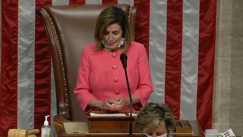 House leaders held a moment of silence about 11:15 a.m. before the day’s legislative business gets underway. U.S. Rep. Sanford Bishop, who is now dean of Georgia’s congressional delegation in the wake of Lewis’ passing, led the moment of silence, with House Speaker Nancy Pelosi presiding. July 20, 2020