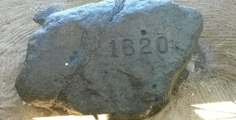 Plymouth Rock, the iconic landmark that commemorates where the Pilgrims landed in the New World, reportedly was vandalized.