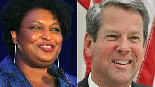 Gubernatorial candidate Stacey Abrams, left, and Republican Gov. Brian Kemp. (File photos)