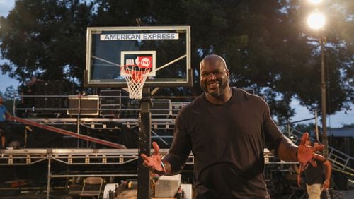 AUSTIN, TX - OCTOBER 14:  Shaquille O'Neal Behind the Scenes of American Express Stage at Austin City Limits Festival on October 14, 2018 in Austin, Texas.  (Photo by Rick Kern/Getty Images for American Express)