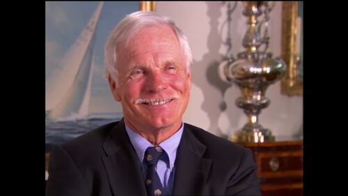 A screen shot of Ted Turner in the documentary "Courageous" for NBC Sports set to air at 2:30 p.m. Saturday, June 17, 2017. CREDIT: NBC Sports