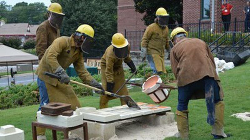 The annual Railroad Rendezvous at The Southern Museum features a live iron pour.