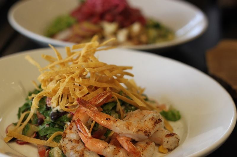 Marlow's Tavern has several salads on the menu, including the Tortilla Salad with Shrimp. (Courtesy of Marlow’s Tavern)