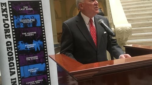 Gov. Nathan Deal was among the state officials celebrating the booming film industry during Film Day in March 2017. Photo: Jennifer Brett