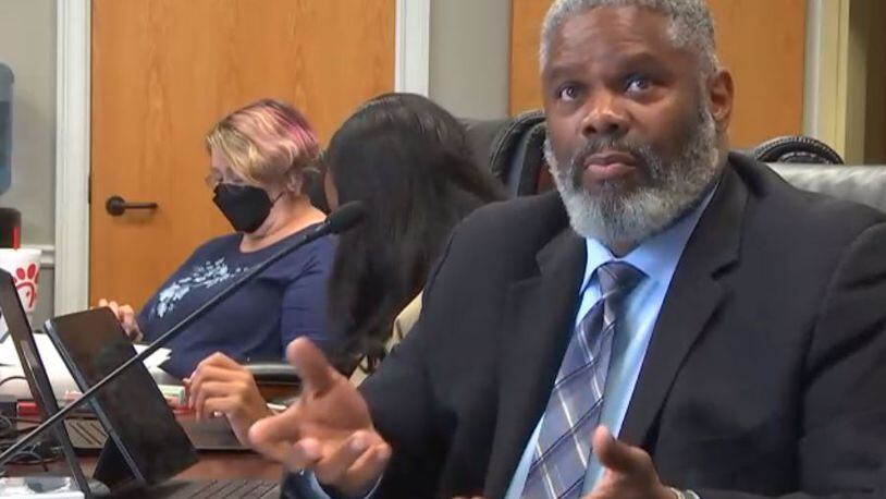 DeKalb County COO Zach Williams during a June 7, 2022 meeting of the Board of Commissioners. SCREENSHOT