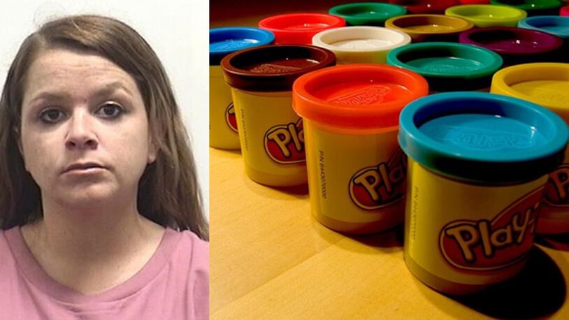 Regina Marie Williams is accused of using a cheap Play-Doh bar code in a felony shoplifting scheme in Athens.