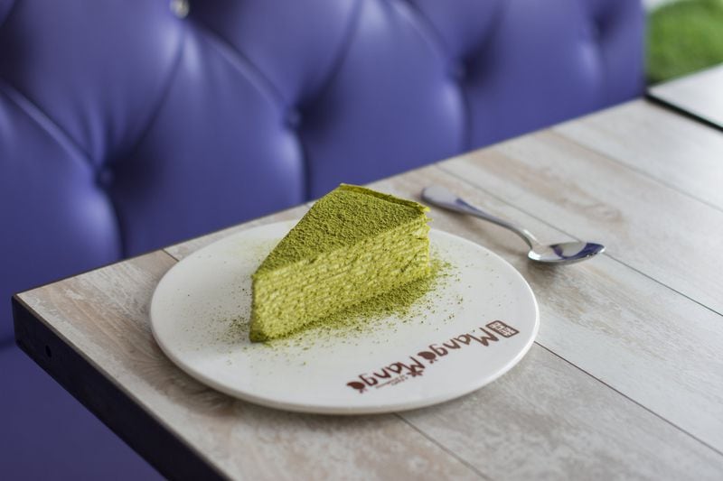 Mango Mango’s green tea mille crepe is a twist on the French classic, in 20 matcha-infused layers. CONTRIBUTED BY BRETT FERENCZ