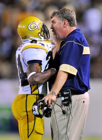 The Georgia Tech coach’s face and body language seem to always tell a story