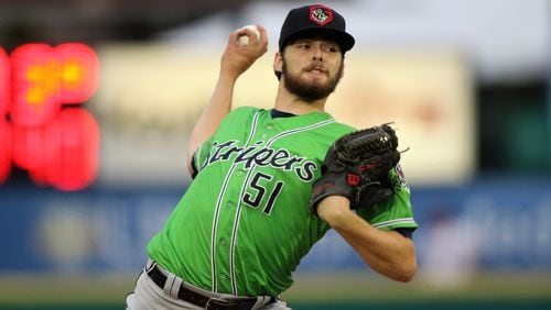 Gwinnett Stripers' Ian Anderson won his first Triple-A game Sunday.