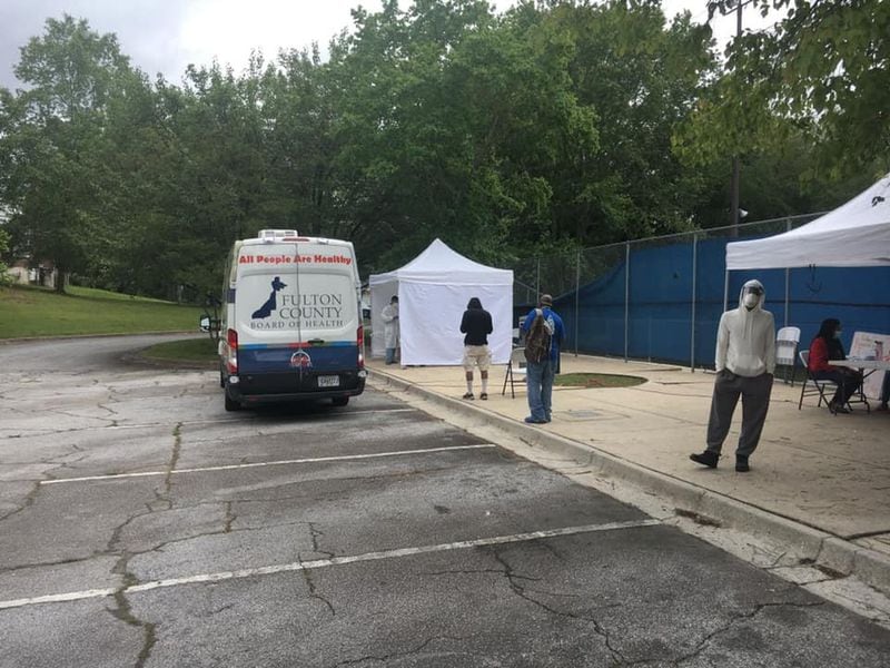 A mobile COVID-19 testing unit in Fulton County helps people who want to be tested for the deadly virus. Fulton leaders say they look at data daily to see where to place these units. (Courtesy of Fulton County government)