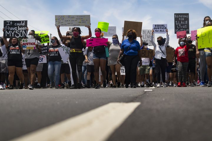 PHOTOS: Protesters gather at Gwinnett Place Mall