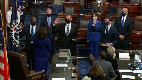RAW VIDEO: Senators Jon Ossoff, Raphael Warnock sworn-in