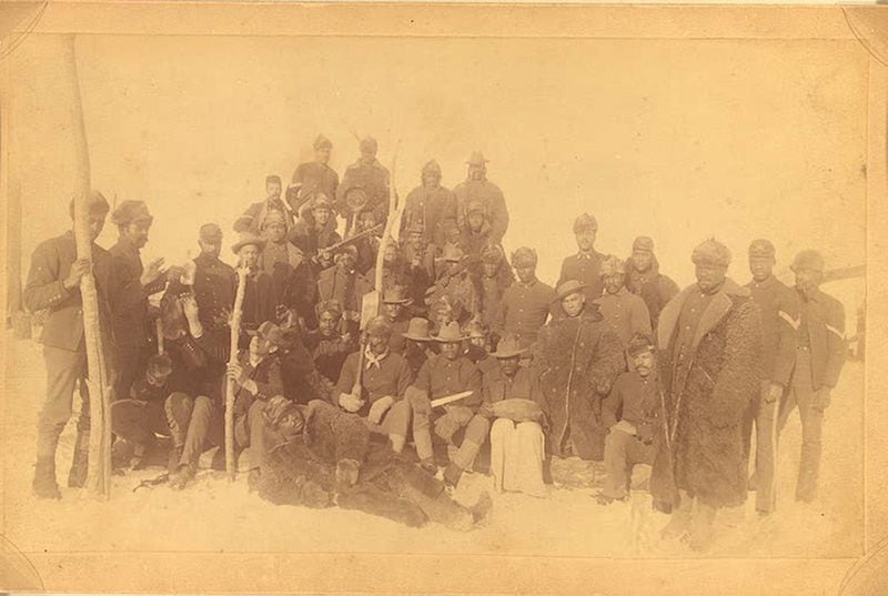 Buffalo Soldiers, Fort Keogh, Missouri, 25th Infantry in an undated photo