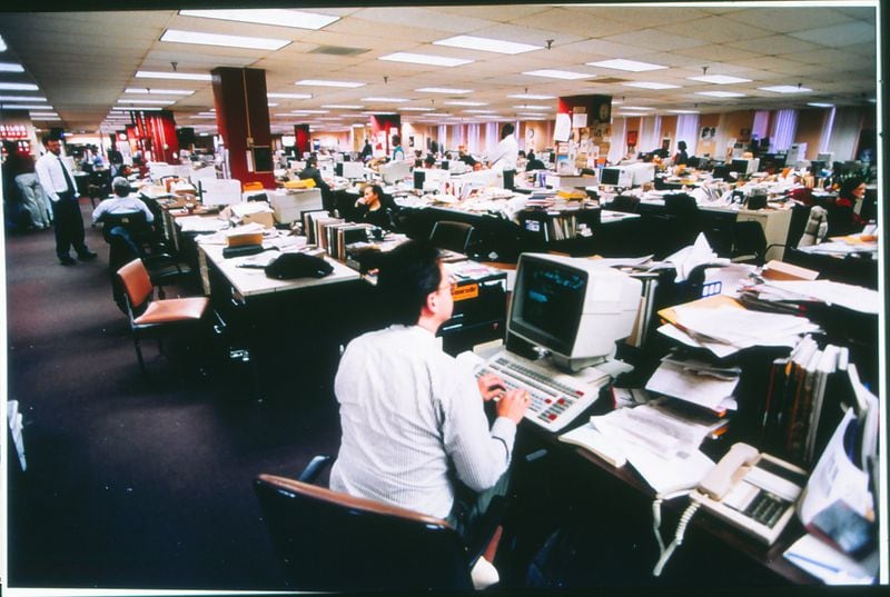AJC newsroom in 1993. (AJC file photo)