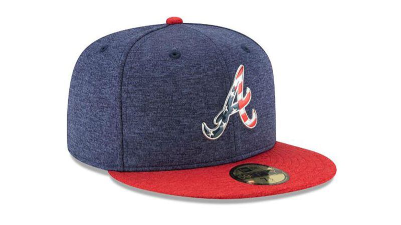 For 10th season, Braves will wear stars-and-stripes caps on July 4th.