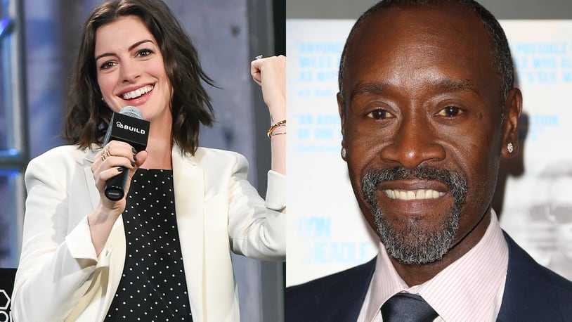 Anne Hathaway will be in a new Amazon film "The Idea of You" shooting in Georgia. Don Cheadle will be in a new Disney+ series "Armor Wars." AP/ JC Olivera/Sipa USA/TNS