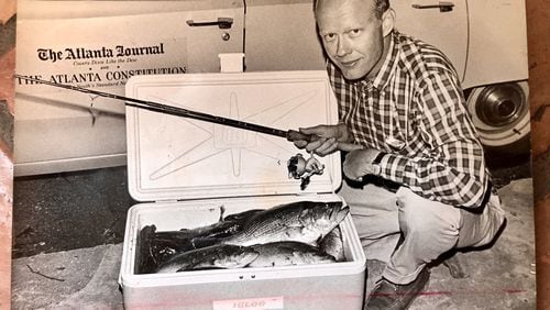 Charles Salter always found time to pursue his passion, fishing, while working for the newspapers that merged to become The Atlanta Journal-Constitution. His column “The Georgia Rambler” chronicled Georgia life from Alapaha to Zebulon.Courtesy of the family