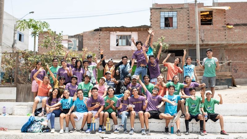 Scholarship college students with Make a Miracle in San Juan de Lurigancho, Lima, Peru. The nonprofit currently sponsors 80 students, and 10 more who were provided with tuition assistance have graduated. Courtesy of Gracie Blount and Make a Miracle