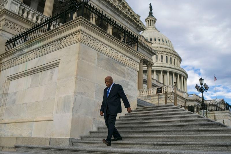 Rep. John Lewis (D-Ga.) on Capitol Hill in Washington, Jan. 13, 2017. Over Twitter, President-elect Donald Trump criticized the Georgia congressman, one of the original Freedom Riders, as being âall talk,â on the eve of the Martin Luther King Jr. holiday weekend. (Al Drago/The New York Times)