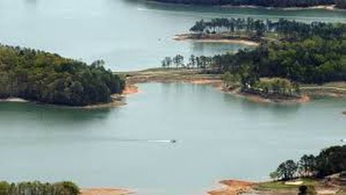 The water level at Lake Lanier has risen after winter rains.