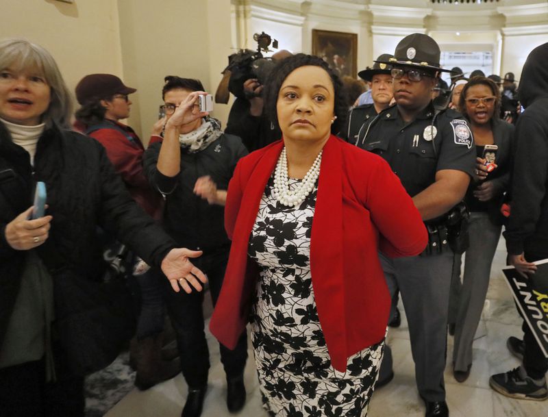 In 2018, Nikema Williams, then a state senator, was arrested at the Capitol in Georgia during a demonstration. Now, as a congresswoman, she is fighting the law that led to the arrest. 