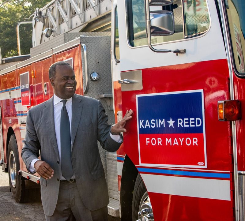 Former mayor Kasim Reed received an endorsement from the International Association of Fire Fighters Local 134 union earlier this month. (Jenni Girtman for The Atlanta Journal-Constitution)