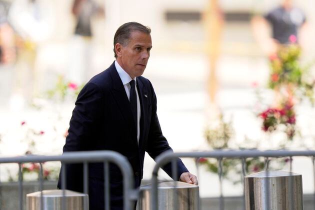Hunter Biden arrives for a court appearance, Friday, May 24, 2024, in Wilmington, Del. (AP Photo/Matt Rourke)