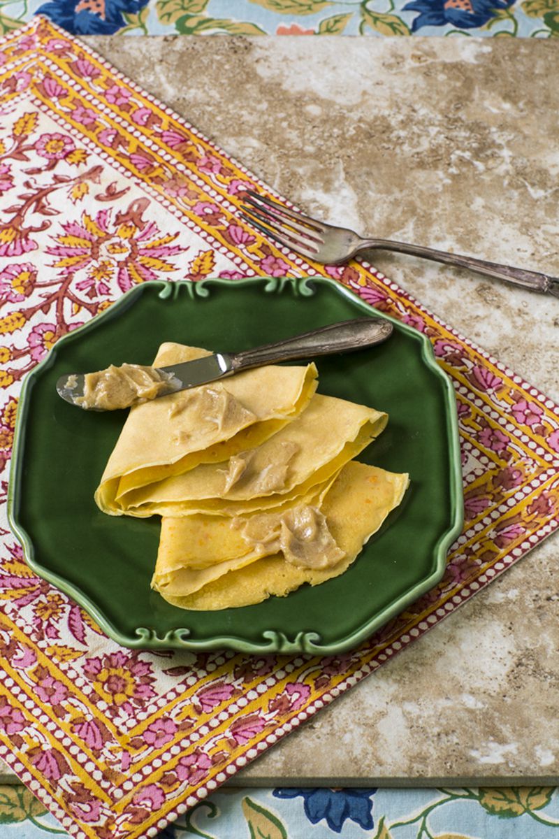 You'll be glad you have Thanksgiving leftovers when you make Sweet Potato Crepes with Brown Sugar Butter. This is adapted from a recipe in “Dinner Déjà Vu: Southern Tonight, French Tomorrow” by Jennifer Hill Booker (Pelican, $28.95). Courtesy of Deborah Whitlaw Llewellyn
