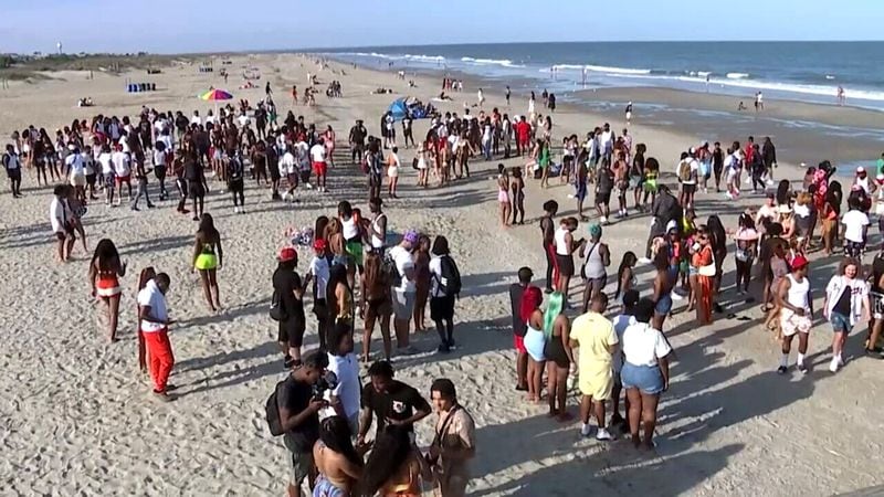 Orange Crush, an annual spring break party weekend for HBCU students, brings thousands of young people to Tybee Island's beach.
