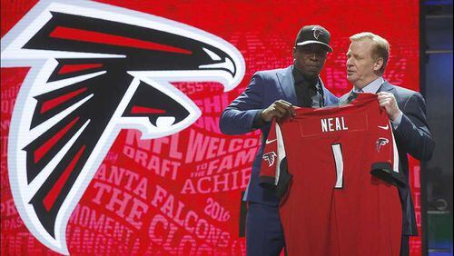 Keanu Neal was drafted in the first round of the 2016 NFL Draft by the Atlanta Falcons. (Getty Images)