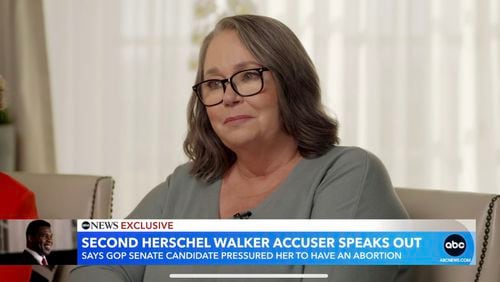 A woman who claimed Herschel Walker pressured her to have an abortion in 1993 spoke to Good Morning America on Tuesday, Nov. 1, 2022. It was the first time she appeared on camera but she did not reveal her name.
