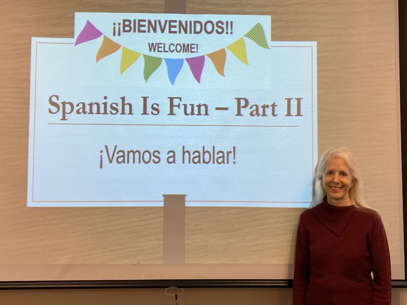 Nancy DeLisle-Brown teaches a four-course Spanish certificate program, “Spanish is Fun,” in the Osher Lifelong Learning Institute program at Kennesaw State University.