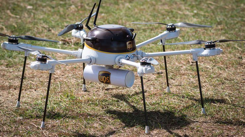 UPS’s CyPhy test drone made a mock delivery of medicine to an island off the coast of Massachusetts.
