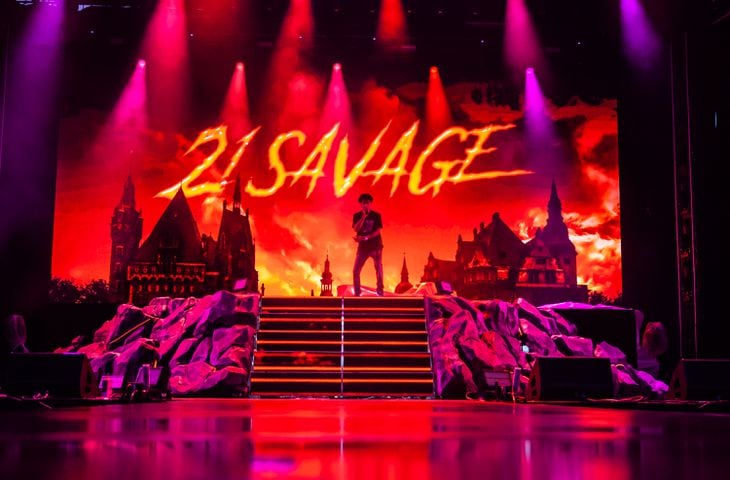 21 Savage performs at Music Midtown on Saturday night, September 18, 2021, in Piedmont Park. (Photo: Ryan Fleisher for The Atlanta Journal-Constitution)