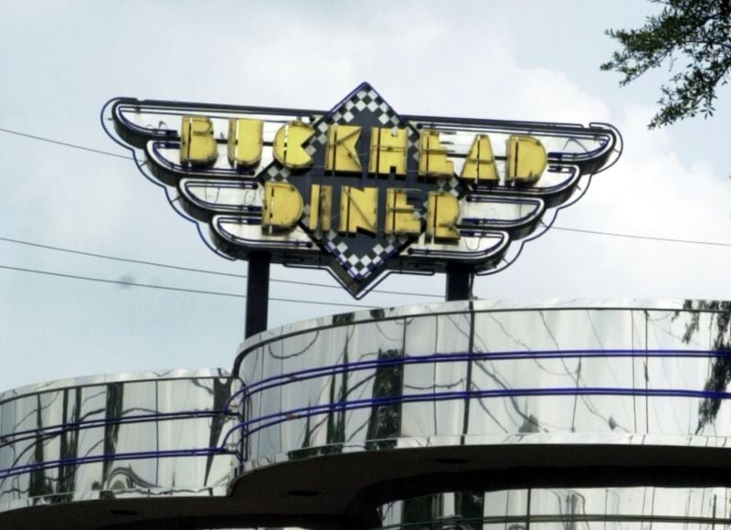 The Buckhead Diner's distinctive sign is seen in this shot from 2001. AJC file