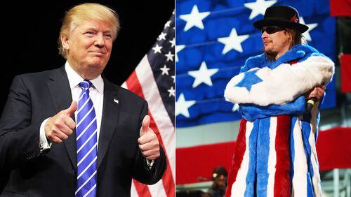 Kid Rock is among Donald Trump's celebrity supporters. Photos: Getty Images