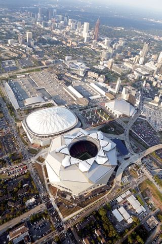 Photos: The view above the Falcons’ Mercedes-Benz Stadium