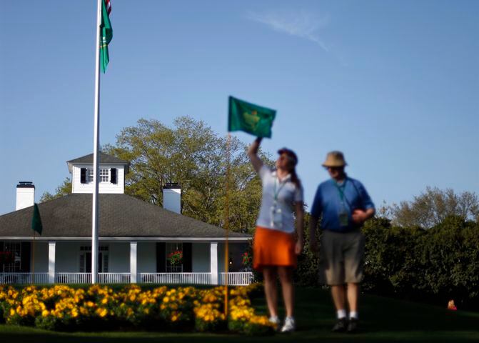 The scene at Augusta National April 9