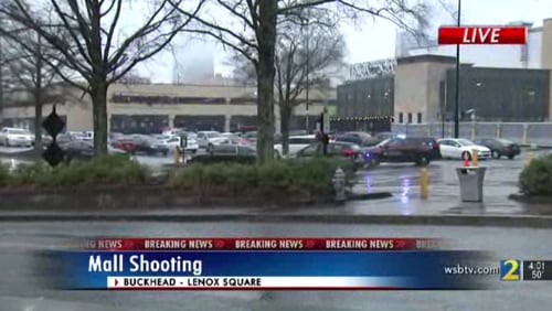 Police are investigating a shooting at Lenox Square on Monday.
