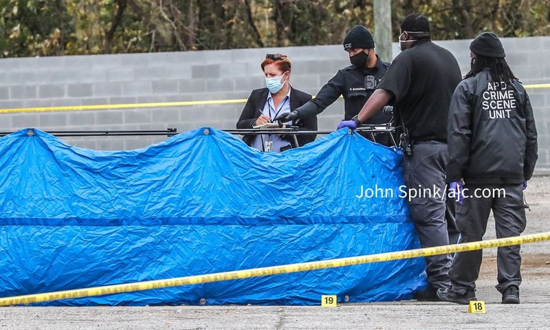 Atlanta police investigators were on the scene after a man was found fatally shot Monday morning outside The Voo lounge on Campbellton Road.