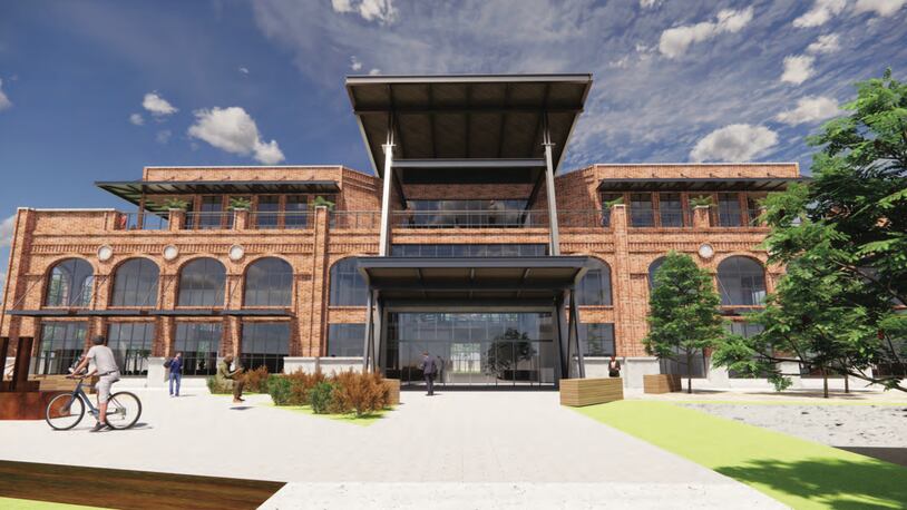 This rendering shows what the new Chamblee City Hall complex should look like upon completion in July 2022. CONTRIBUTED