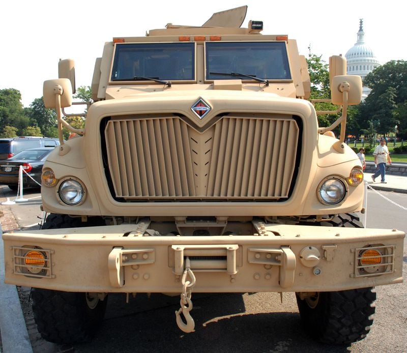  Mine resistant vehicle. Defense Dept. photo by William D. Moss