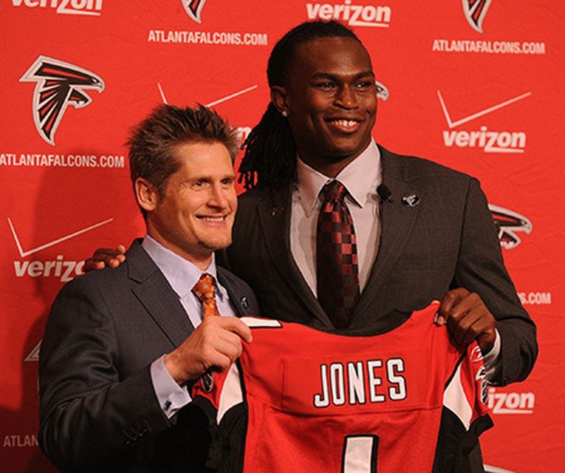 Julio Jones has been a dominant force since 2011, when the Falcons gave Cleveland five drafts picks for him, including two in the first round. (AJC)