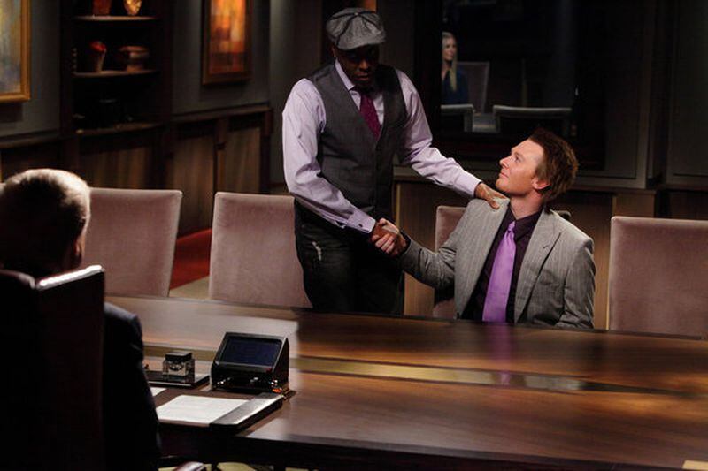  THE CELEBRITY APPRENTICE -- "And Then There Were Two" Episode 1214/1215 -- Pictured: (l-r) Arsenio Hall, Clay Aiken -- Photo by: Douglas Gorenstein/NBC