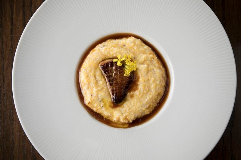 Foie Gras and Grits is a dish from the Grey Restaurant in Savannah conceived by chef and partner Mashama Bailey. (Courtesy of Chia Chong)